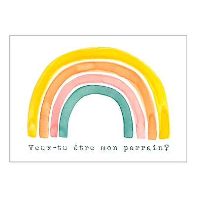 Carte de Souhait Arc-en-ciel Parrain