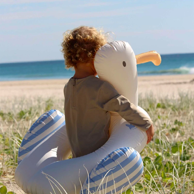 Kids Tube Pool Ring Sid the Seagull Blue Stripe