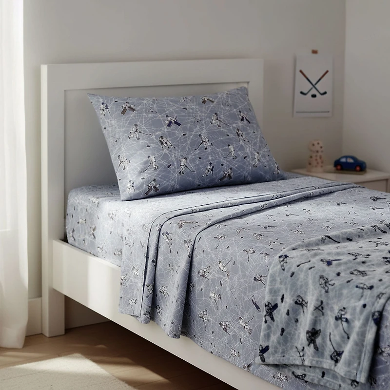 Ensemble Draps Lit Simple - Patinoire Hockey