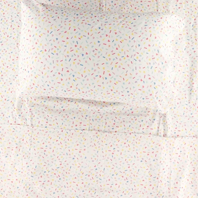 Ensemble Draps Lit Simple - Coeurs Confettis