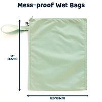 Mess-proof Wet Bags 2-Pack - Black / Sage Checkers