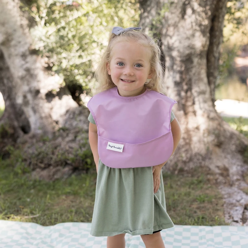 Bavoir Imperméable (2) - Lilas / Taupe