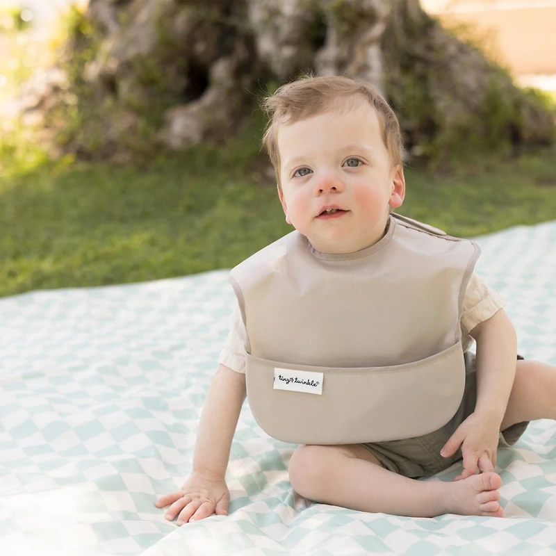Mess-proof Easy Bib 2-pack - Lilac / Taupe