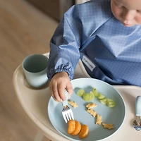 Mess-Proof Full Sleeve Bib - Grid