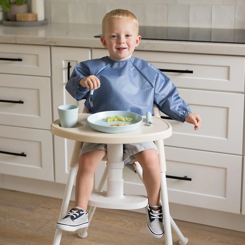 Mess-Proof Full Sleeve Bib - Grid