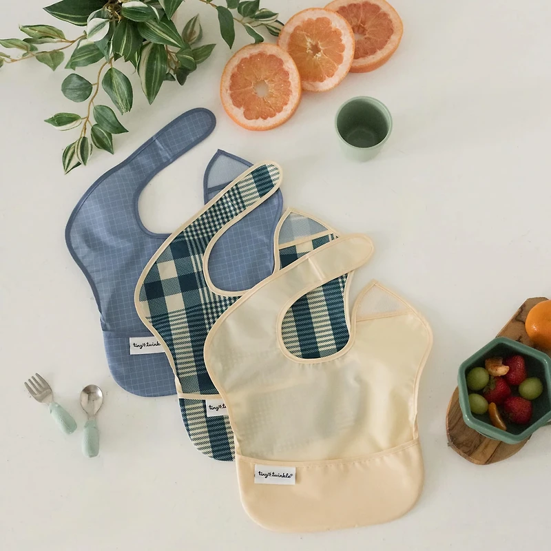 Mess Proof Easy Bib (3) - Gingham Grid