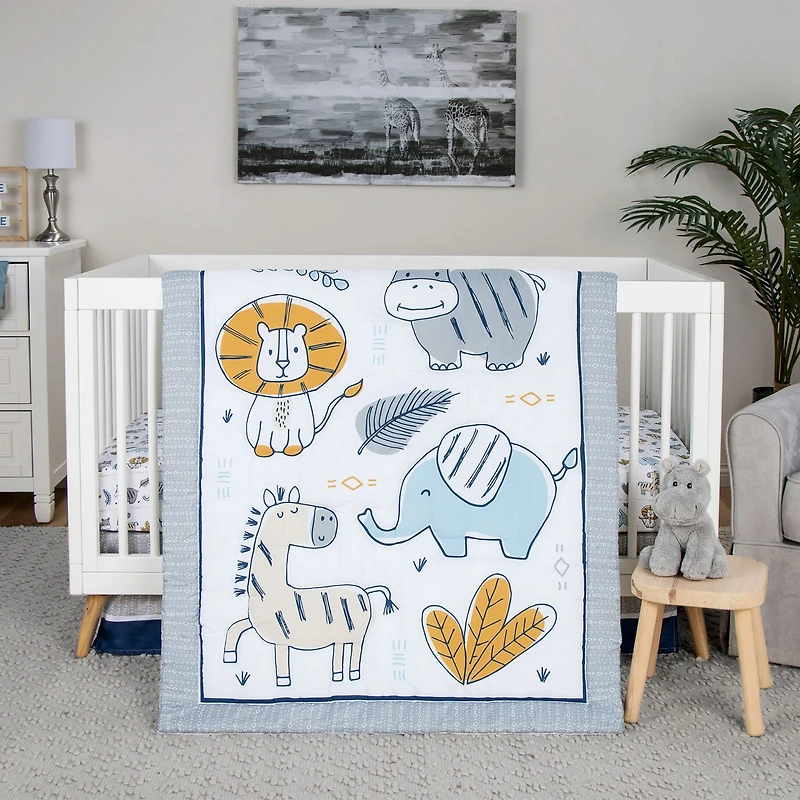 Zambia 4 Pieces Crib Bedding Set