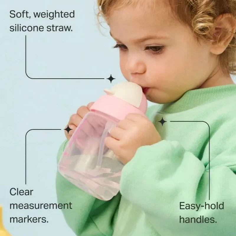 Gobelet À Paille 6mois+ - Rose