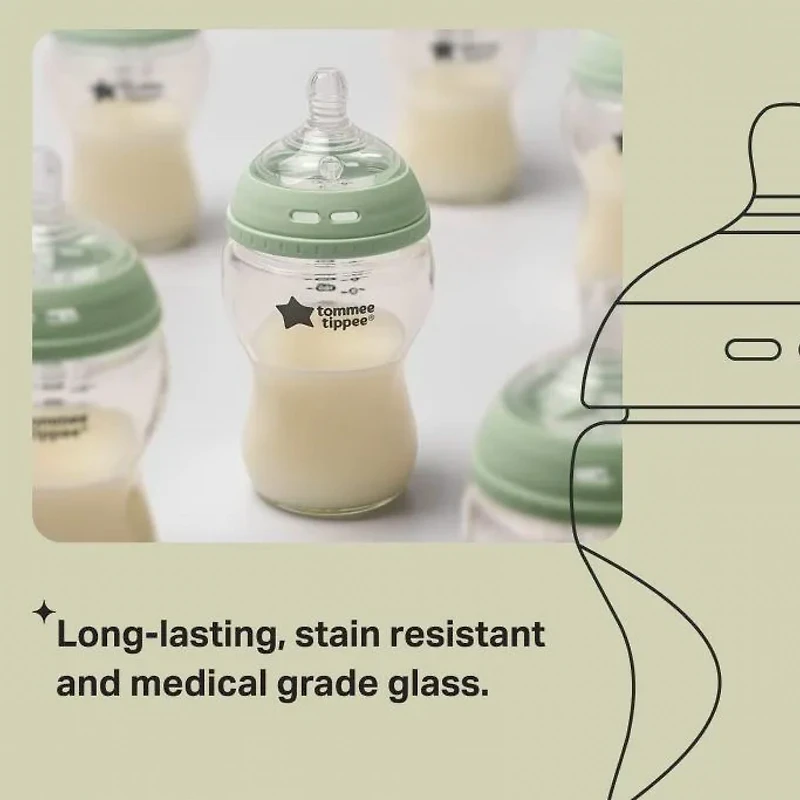 Natural Start 3-IN-1Glass Bottle, Cup or Jar Set