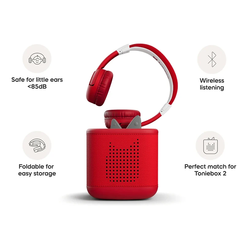 Bluetooth Headphones - Sunset Red