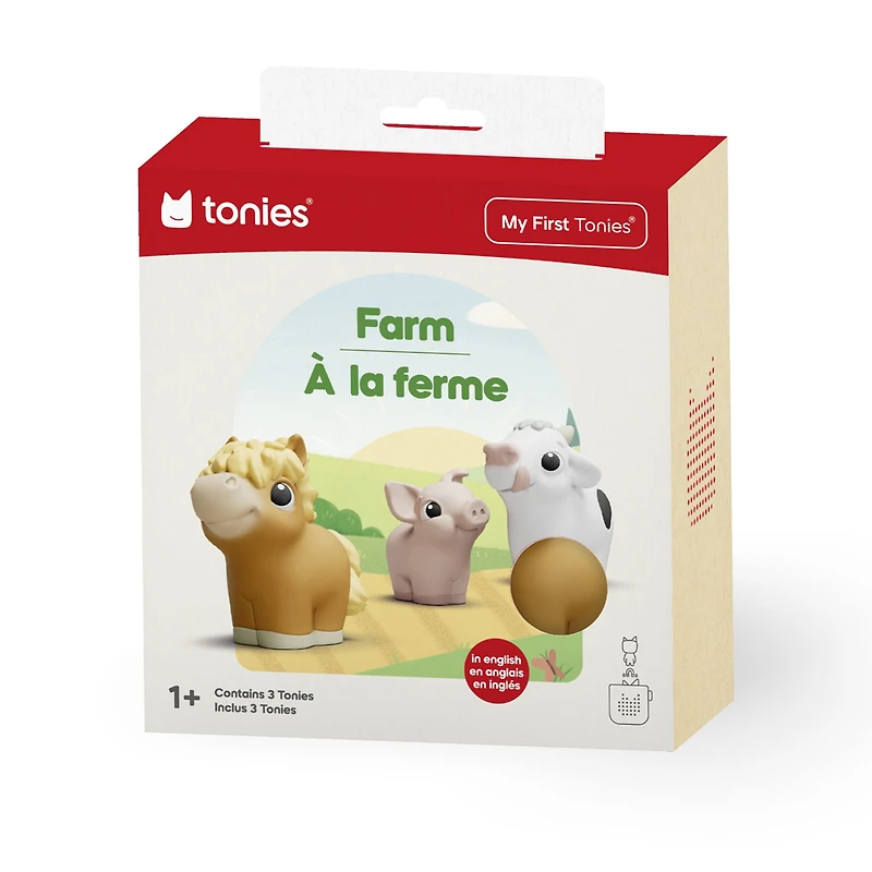 My First Tonies: Farm Set - Cow, Pig and Horse Set of 3 (English)