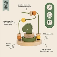 BWooden Beads Maze Mr Dino