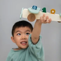 Wooden Animal Airplane