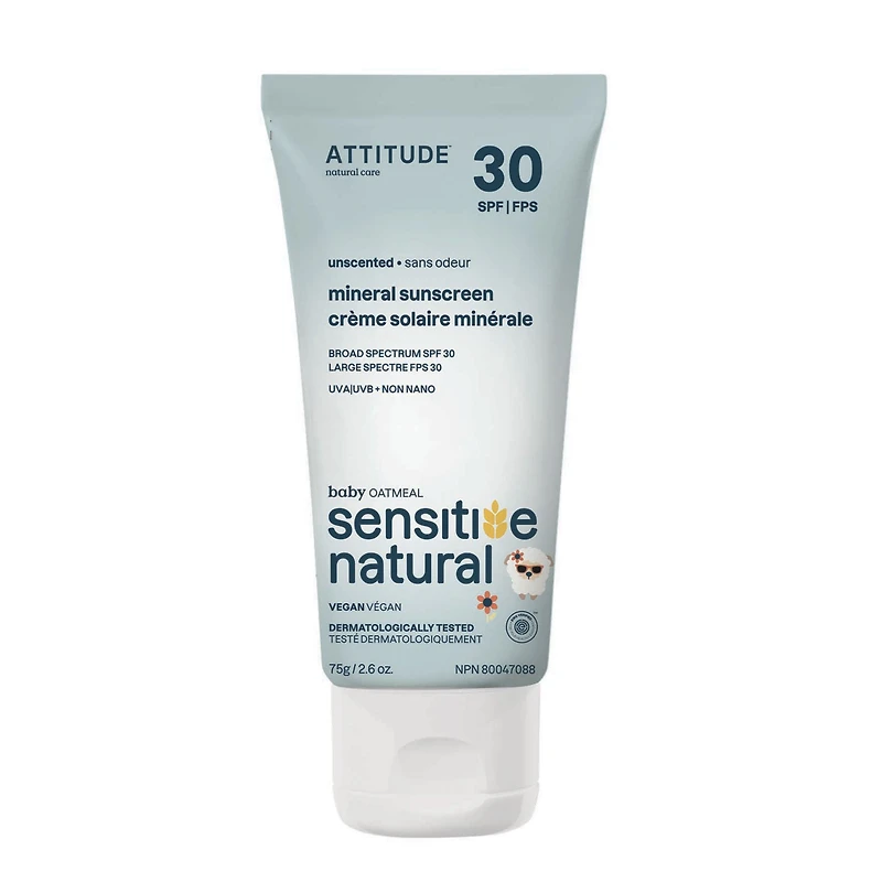 Sensitive Natural Mineral Sunscreen SPF 30 - Unscented