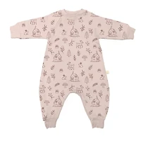 Fleece Jumpsuit 9-12m - Pink Forest Do-re-mi