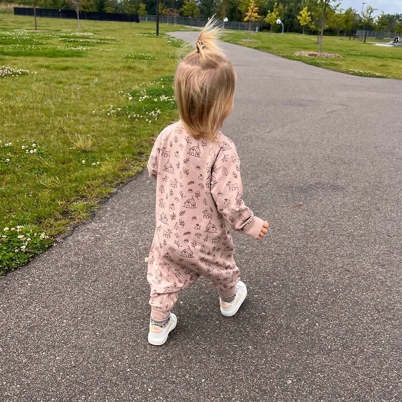 Une-pièce Molleton 3-6mois - Foret Rose Do-re-mi