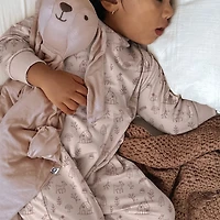 Fleece Jumpsuit 6-9m -Pink Forest Do-re-mi