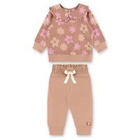 Ensemble Ouaté Floral 3-24mois