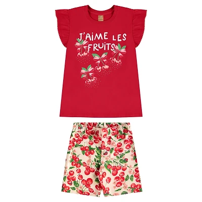 Ensemble Deux Pièces J'aime Les Fruits 2-8ans