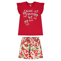 Ensemble Deux Pièces J'aime Les Fruits 2-8ans