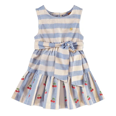 Robe Rayée Cerises 3-24mois