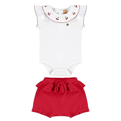 Ensemble Deux Pièces Cerises 3-24mois