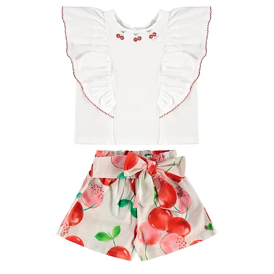 Cherries 2 Piece Short Set 2-8y