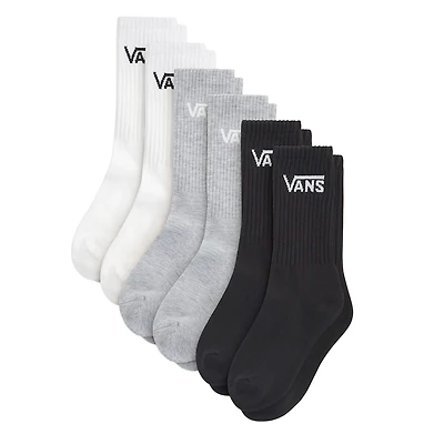 Classic Crew 3-pack Socks Sizes 10.5-3