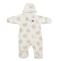 Ensemble Une Pièce Peluche Ourson 3-24m