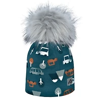 Pompom Cars Hat 2-12 years