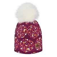 Pompom Flower Polka Dot Beanie 2-12 years