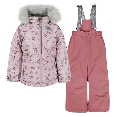 Habit de Neige Deux Piècess Fleurs 2-6ans