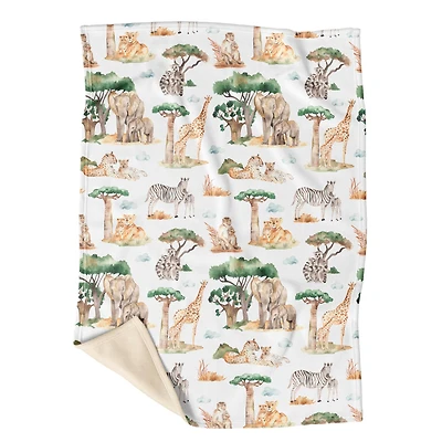 Petite Couverture Minky - Au Coeur de la Savane