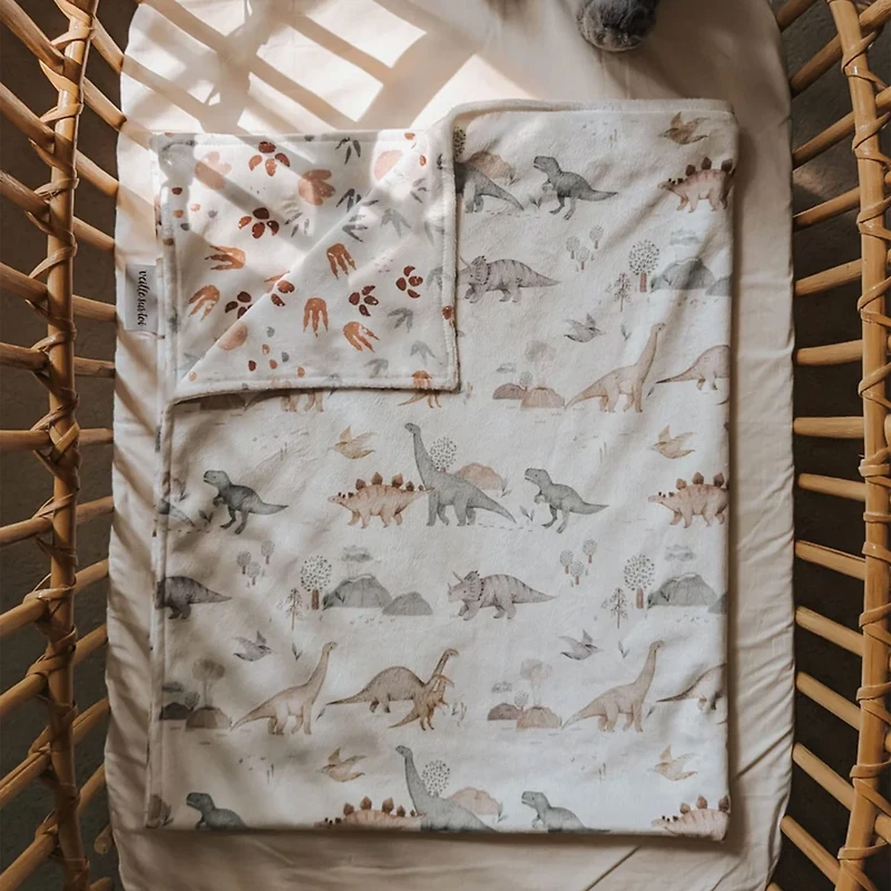 Petite Couverture Minky - Jurassique