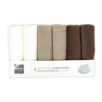 Washcloths (6)bamboo Oxford