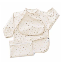 Long-sleeved Bib with integrated pocket 6-24m - Little bear