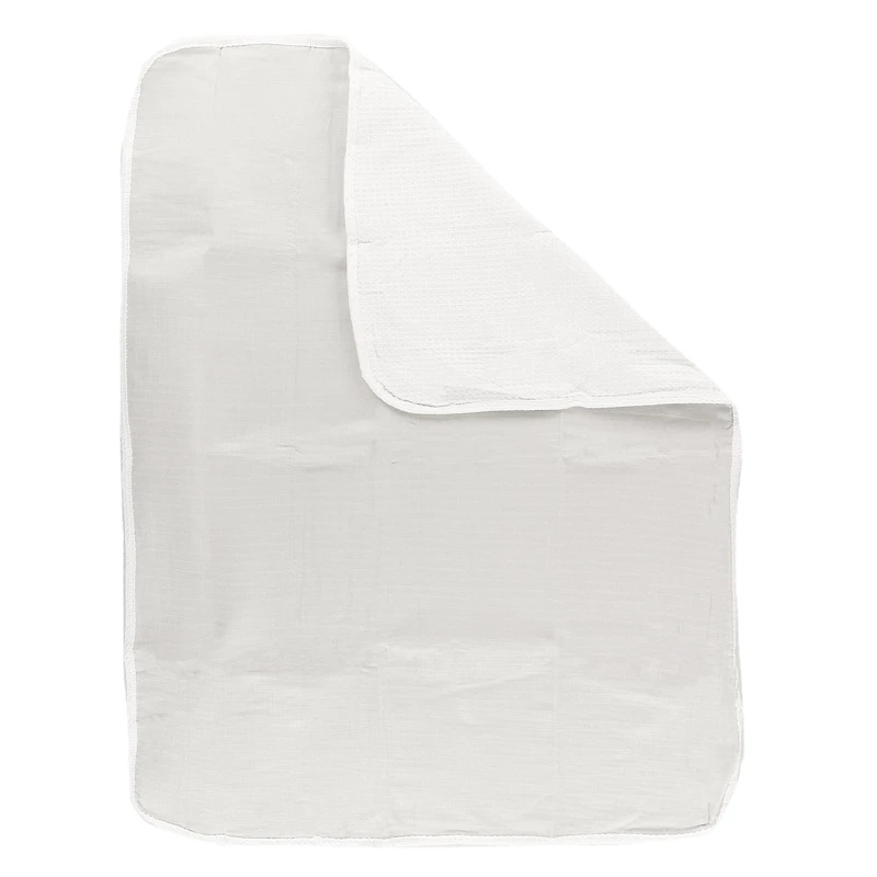 Reversible Muslin Waffle Blanket - Grey / White