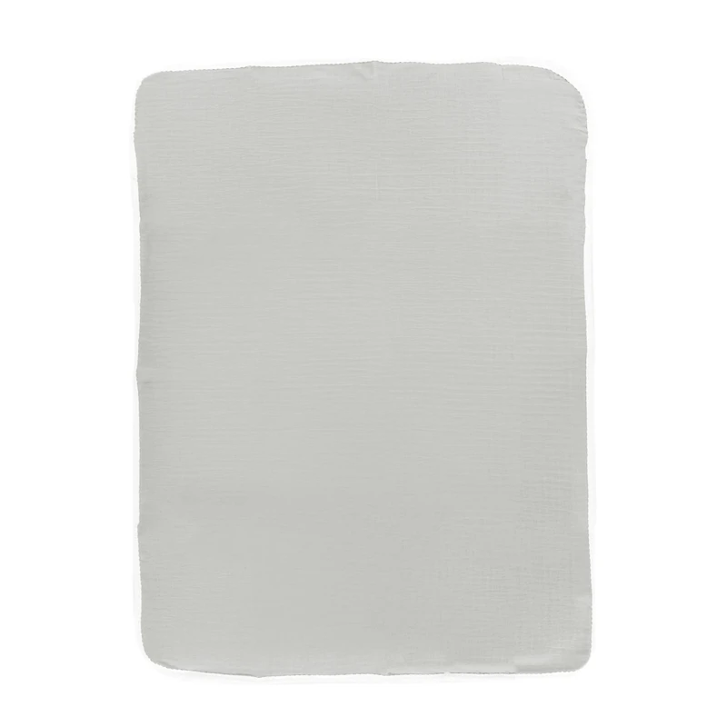Reversible Muslin Waffle Blanket - Grey / White