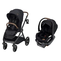 Oxford Stroller + Mico Luxe+ Car Seat - Black
