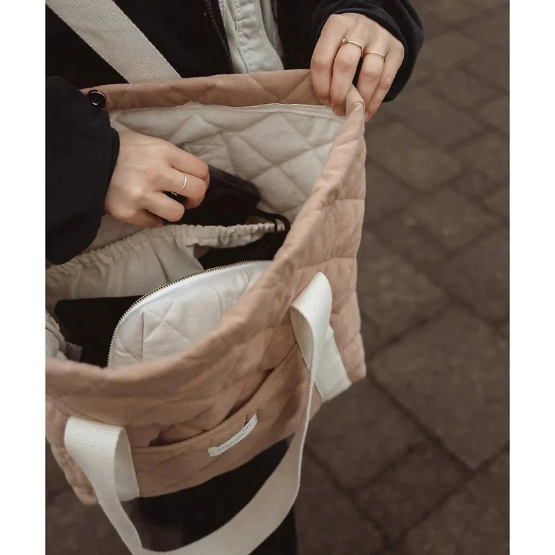 Quilt Tote bag - Tan