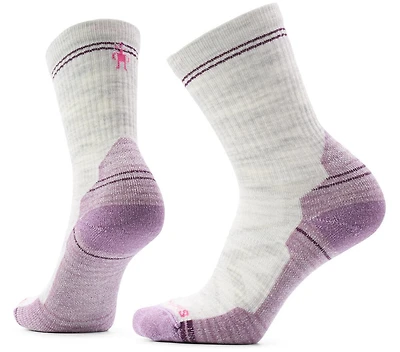 Women's Hike Light Cushion Crew Socks Ash Purple Dawn