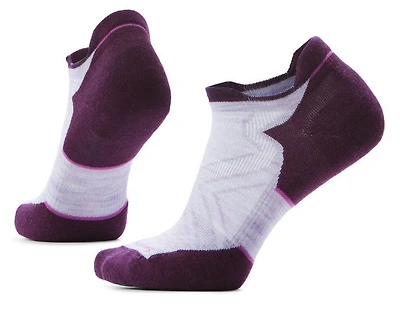 W Run Targeted Cushion Low Ankle Socks Purple-white