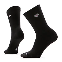 Women's Everyday Groovy Bloom Crew Socks Black