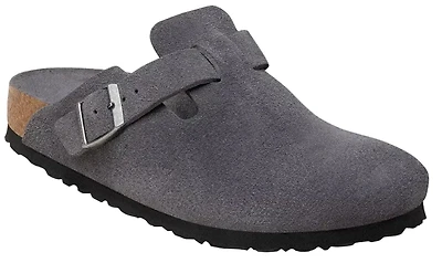 Boston Soft Footbed Suede Tonal Charcoal Narrow Fit