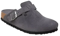 Boston Soft Footbed Suede Tonal Charcoal Narrow Fit