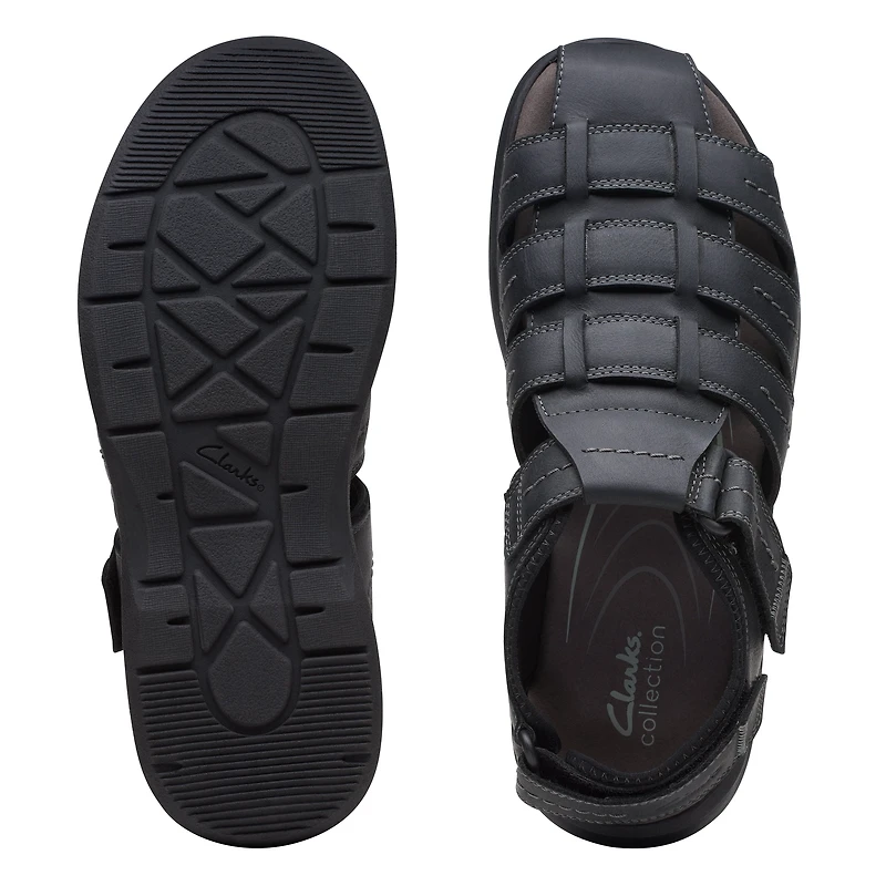 Walkford Fish Leather Black Tumbled