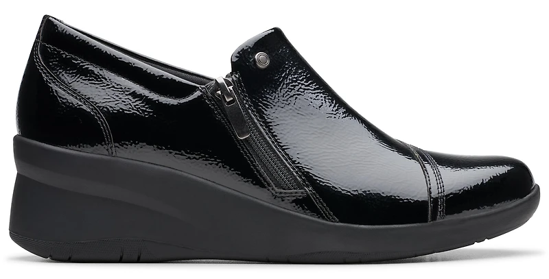 Suttyn Zip Crinkle Patent Black