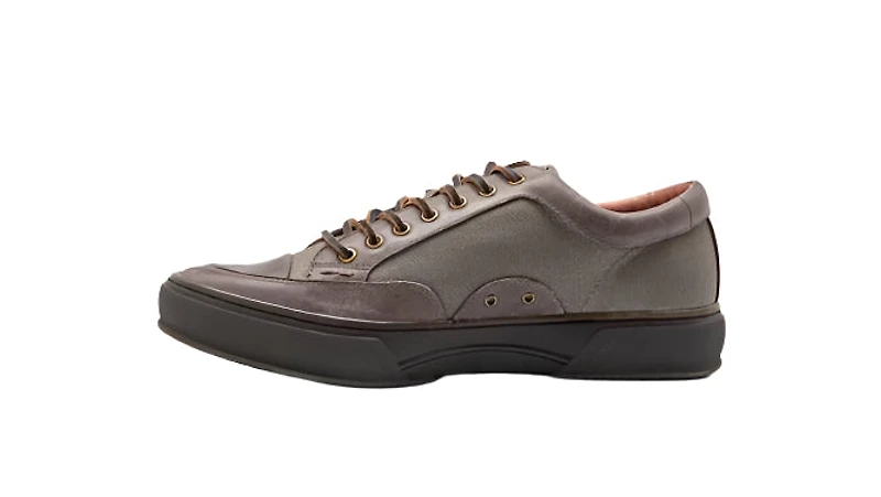 40288-charcoal - Lea Oxford Canvas Brown