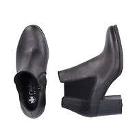 Black Heeled Double Gore Boot