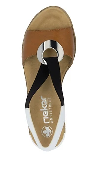 Tan Elastic Pull On Wedge
